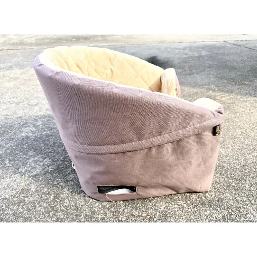 K&H Pet Products Cozy Dog / Cat Booster Car Seat – Neutral Tan & Beige